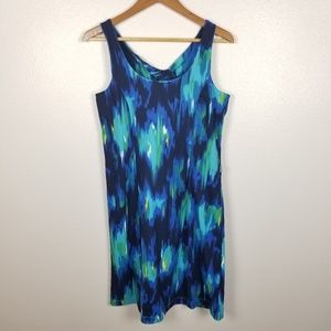 Eddie Bauer Blue Dress w/ Built In Bra Medium